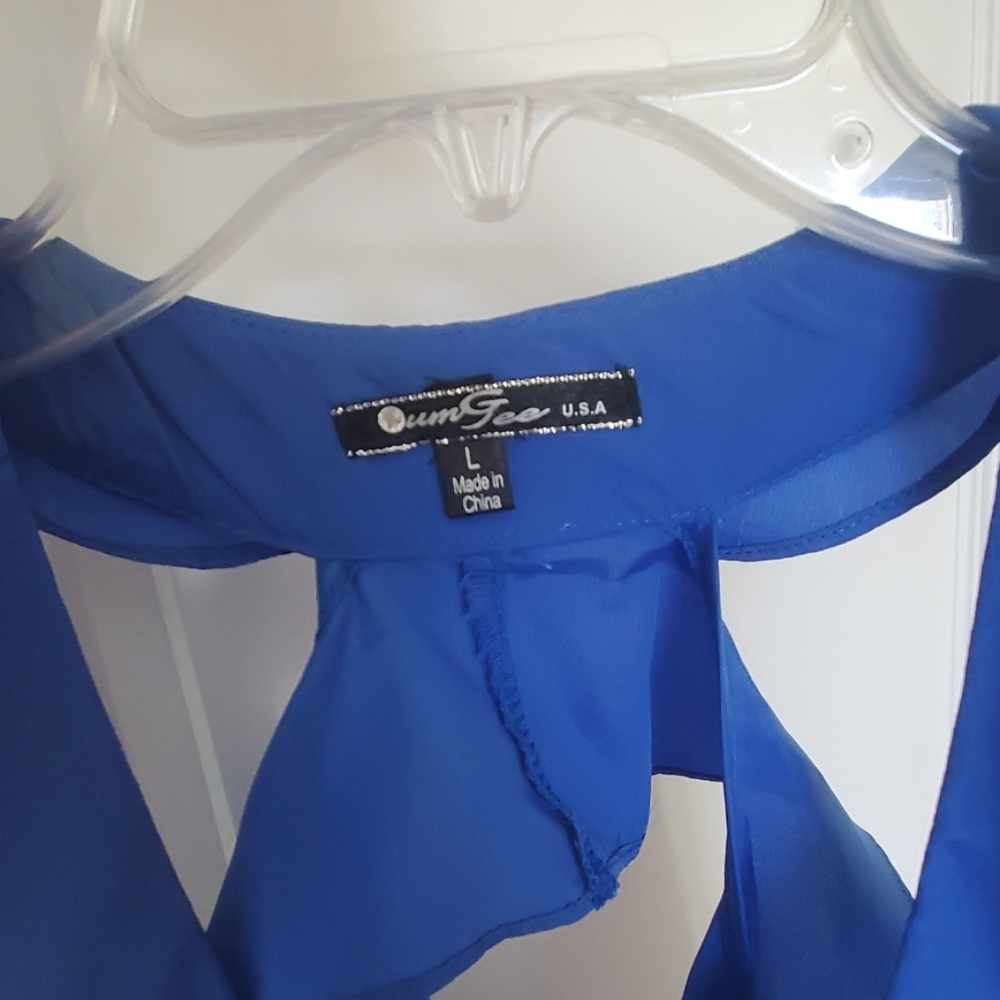Blue Ruffle Dress - Picture 3 of 5